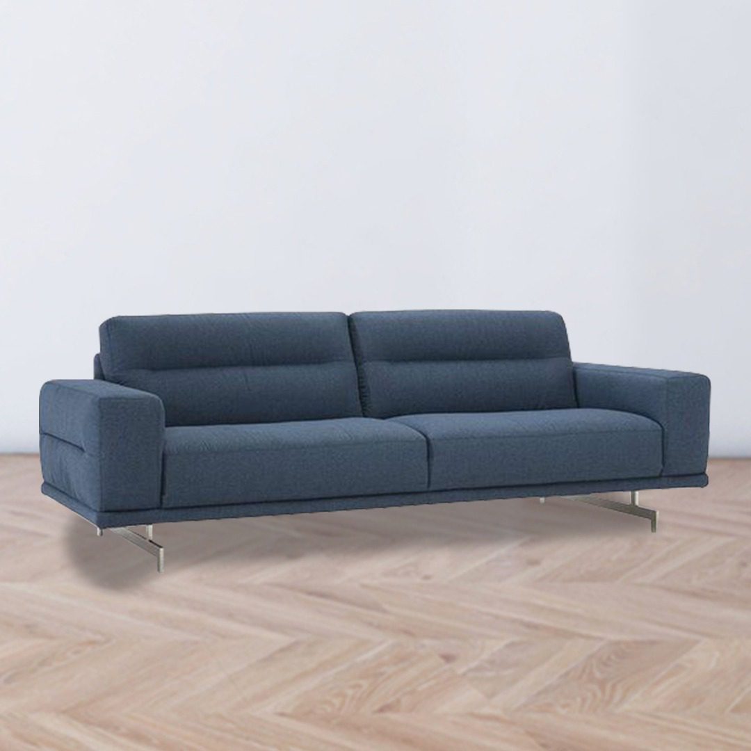 Blue Leather Sofa